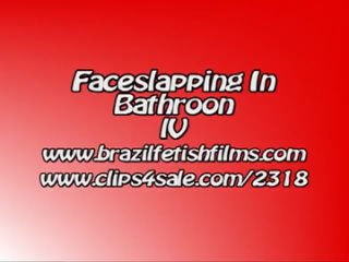 brazil fetish films - faceslapping in bathroon 4